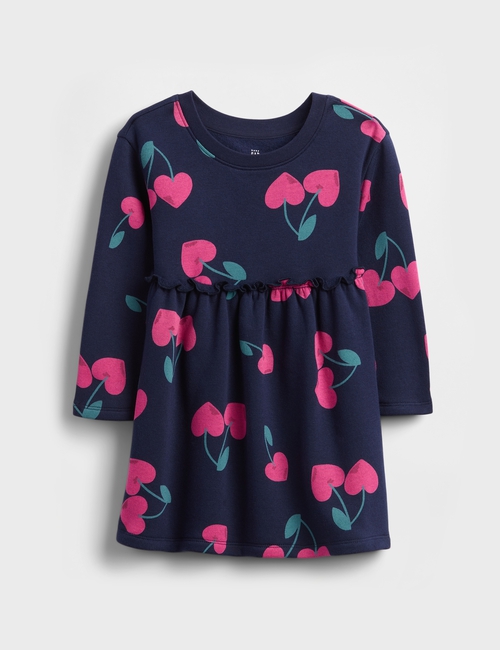 Baby & Toddler Ruffle-Waist Sweatshirt Dress