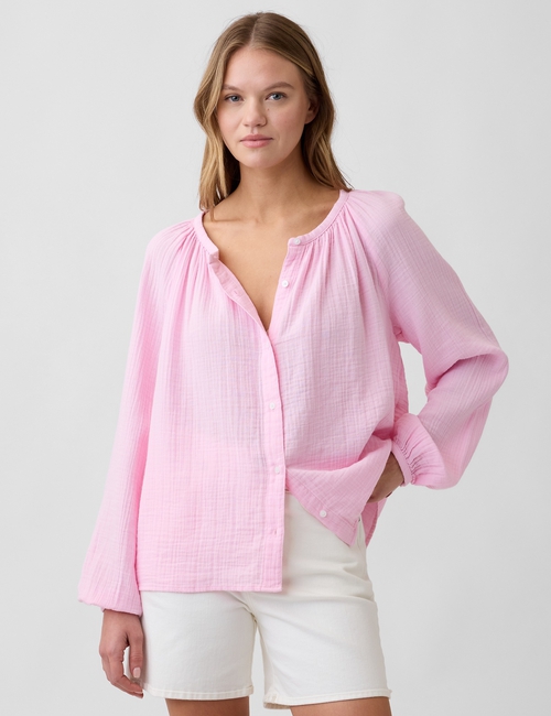 Oversized Gauze Top