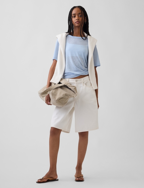 SS LINEN OVERSIZED TEE