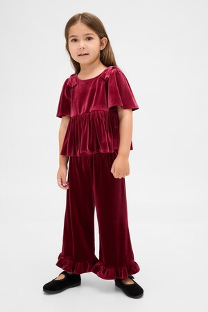 NOV VELOUR BOW PANT SET