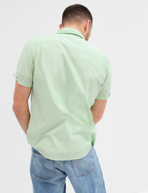 Stretch Poplin Shirt in Slim Fit
