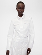GAP STUDIO CROPPED PATENT MOTO JACKET