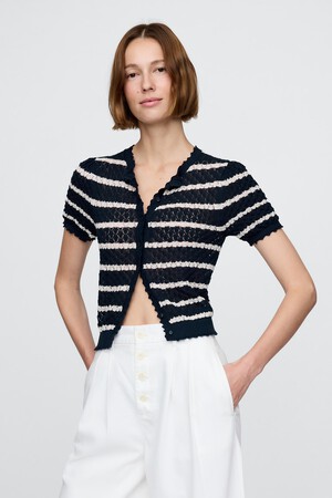 GAP X DOEN SS STRIPE BUTTON THROUGH