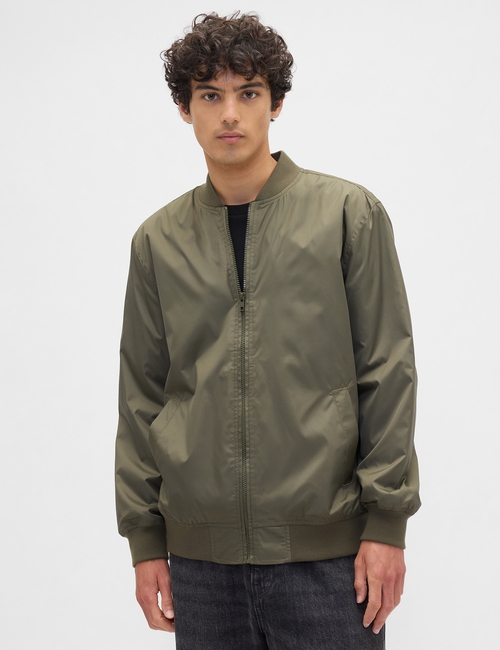100% Recycled Relaxed Ripstop Bomber Jacket
