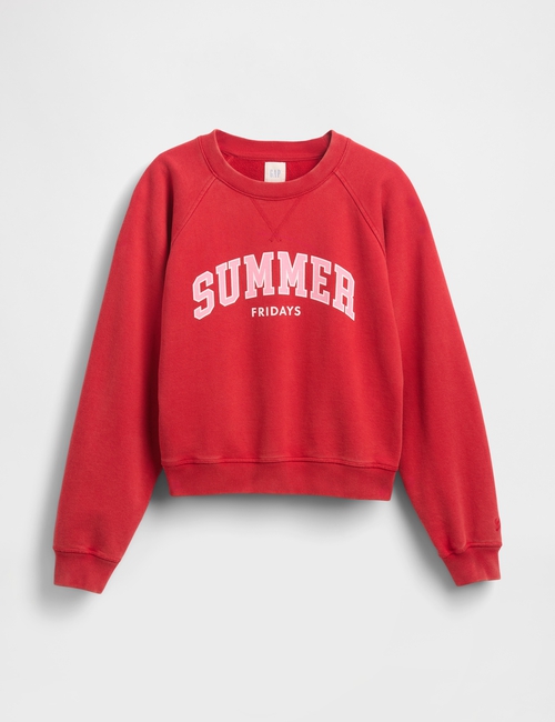 GAP X SUMMER FRIDAYS LOGO TERRY FLEECE LOGO CREW