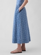 High Rise Eyelet Maxi Skirt