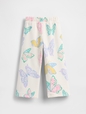 PRINTED FLC WIDE LEG PANT - FEB