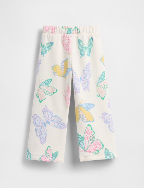 PRINTED FLC WIDE LEG PANT - FEB