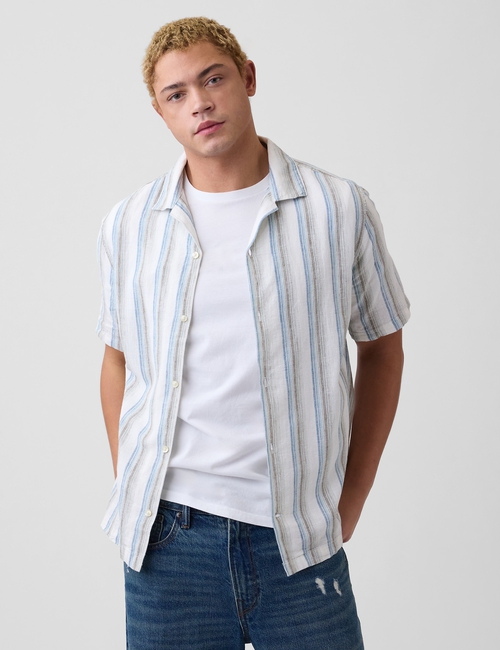 Linen-Blend Vacay Shirt in Standard Fit