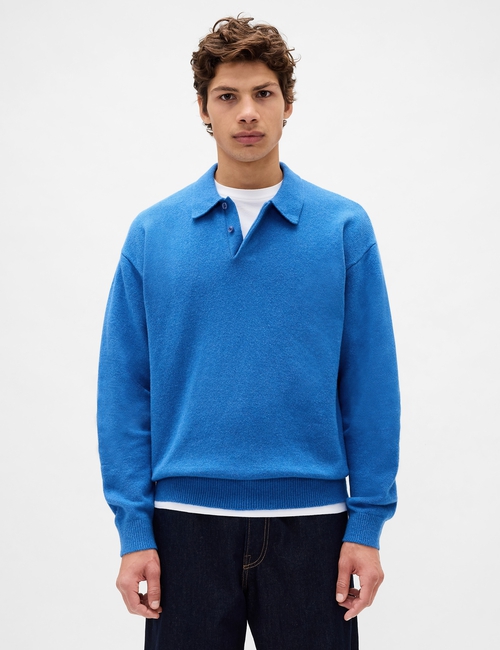 CashSoft Relaxed Polo Sweater