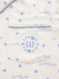 GAP X SUMMER FRIDAYS PJ FLANNEL TOP SCRIPT LOGO BO
