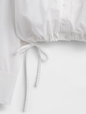 Poplin Oversized Tie-Hem Crop Shirt