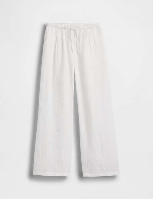 GAUZE WIDE LEG PANT