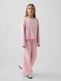 Kids French Terry Wide-Neck Logo Sweatshirt