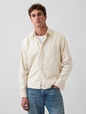 Relaxed Straight-Hem Canvas Utility Shirt