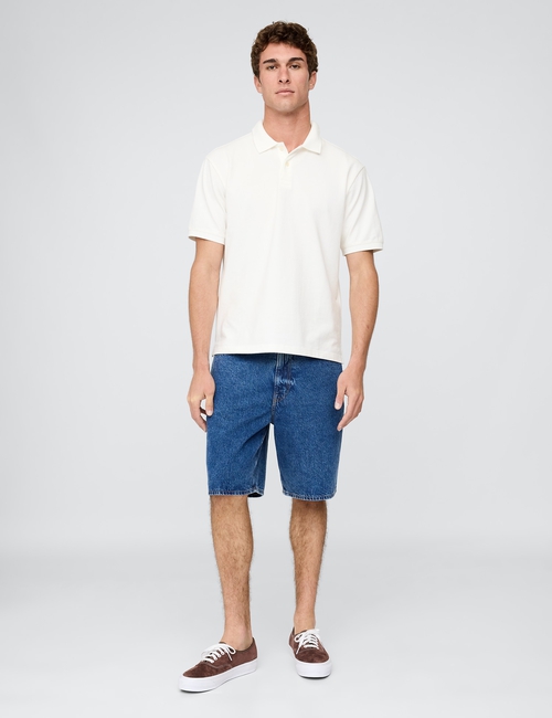 Relaxed Pique Polo Shirt