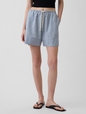 Linen-Blend Easy Shorts