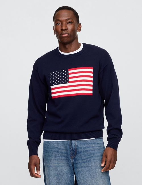 Relaxed Americana Intarsia Sweater