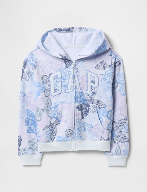 Kids Relaxed Print Gap Logo Zip Hoodie
