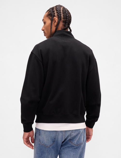 Heavyweight Oversized Logo Half-Zip Pullover
