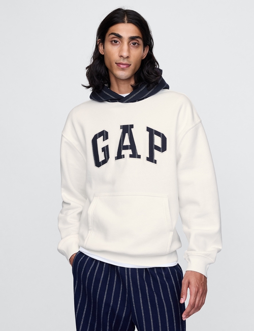 Vintage Soft Striped Logo Hoodie