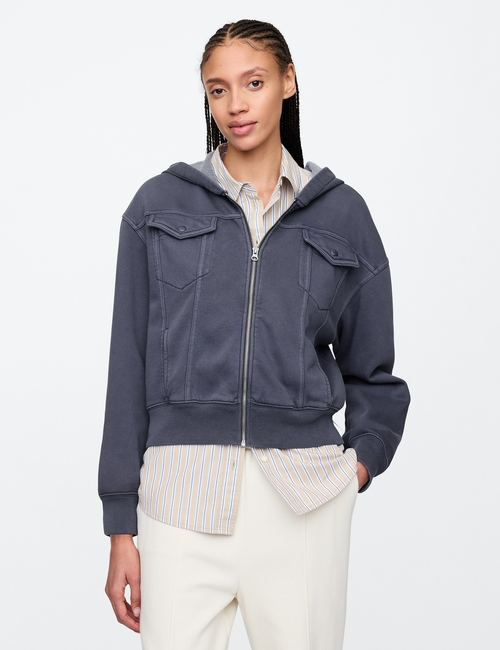 Oversized Fleece Zip Hoodie