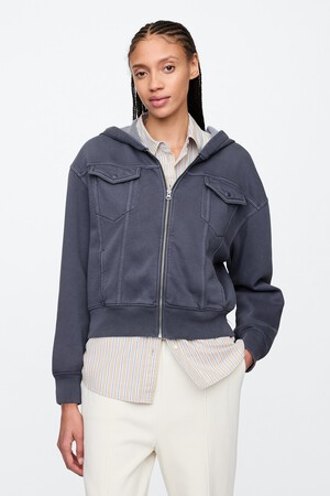 Oversized Fleece Zip Hoodie