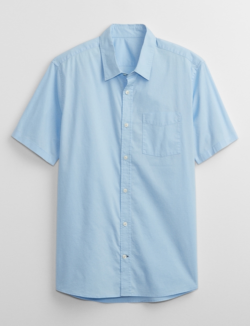 Stretch Poplin Shirt in Slim Fit