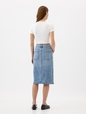 Denim Midi Pencil Skirt