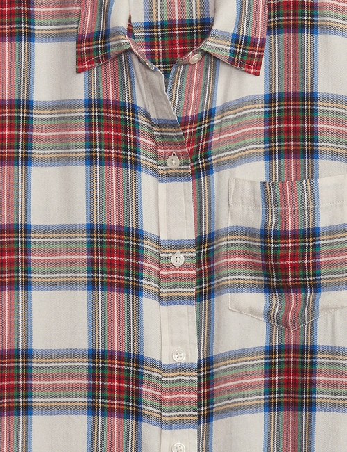 Relaxed Plaid Flannel Easy Shirt