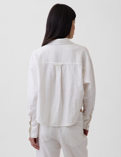 LS STRAIGHT HEM SHIRT - FAUNA TWILL