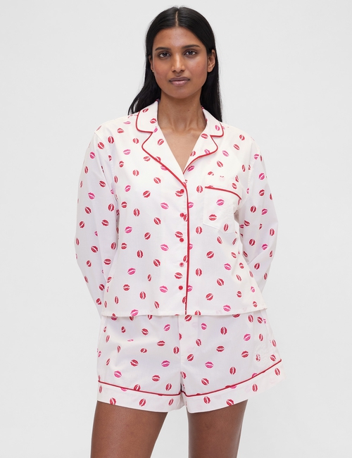 Gap × Summer Fridays Relaxed Poplin Kiss PJ Shirt