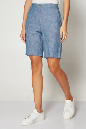 9" Chambray Bermuda Shorts
