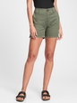 5" Mid Rise Khaki Shorts