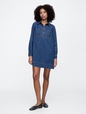 Western Denim Mini Shirtdress