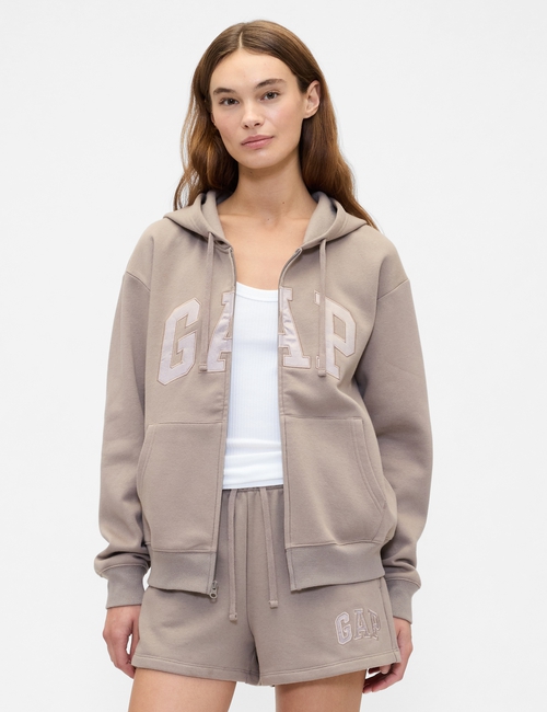 Relaxed Gap Logo Zip Hoodie