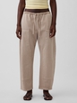 Poplin Easy Double-Knee Barrel Pants