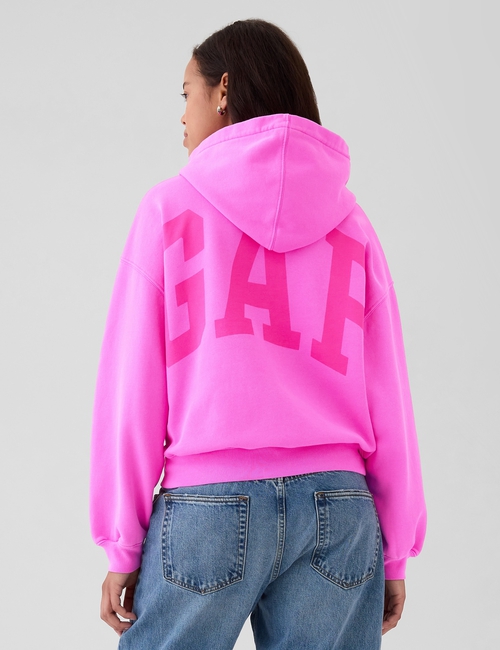 VintageSoft Arch Logo Cropped Hoodie