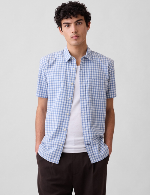 Stretch Poplin Shirt in Standard Fit