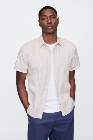 Stretch Poplin Shirt in Standard Fit