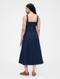 Denim Square-Neck Maxi Dress