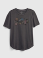 100% Organic Cotton Floral Gap Logo T-Shirt