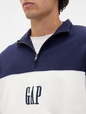 VintageSoft Colorblock Logo Half-Zip Pullover