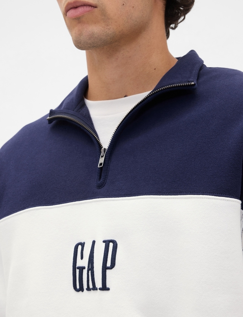 VintageSoft Colorblock Logo Half-Zip Pullover