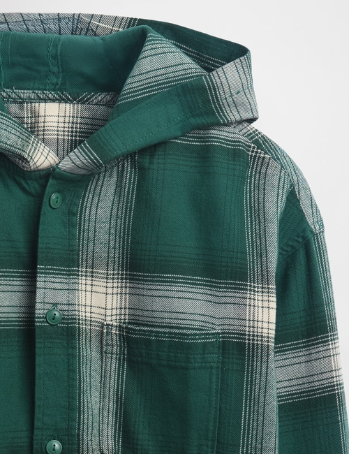 HOODED FLANNEL SHIRT