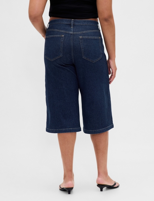 High Rise Culotte Jeans