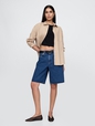 11" Mid Rise Longline Denim Shorts