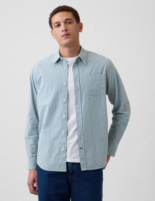 Stretch Poplin Shirt in Standard Fit