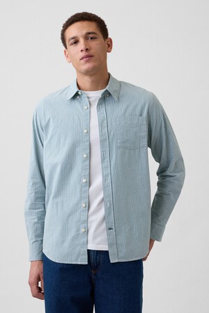 Stretch Poplin Shirt in Standard Fit