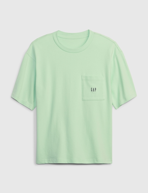 Oversized Gap Logo Pique Pocket T-Shirt